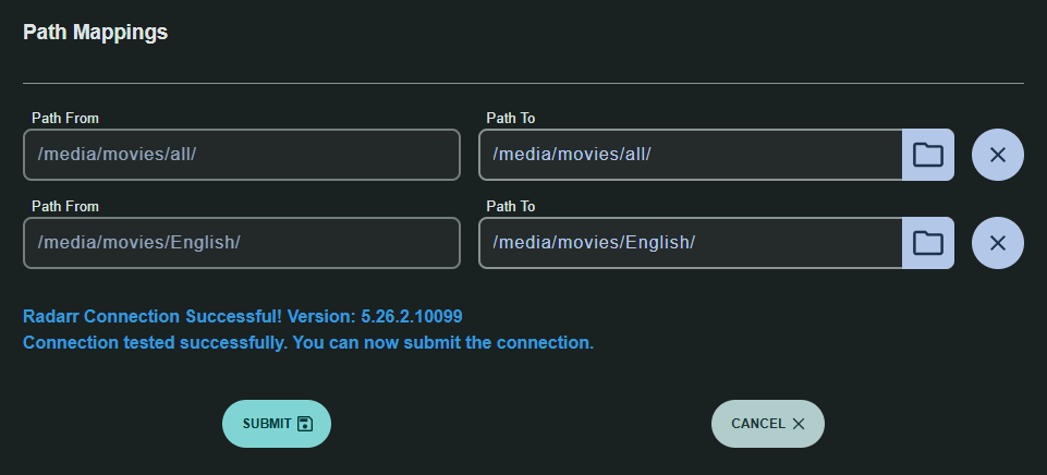 Connection - Add - Ready to Submit